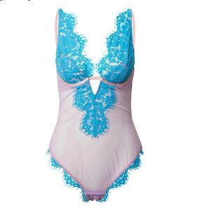 NWT - Dora Larsen Sheer Mesh and Lace Bodysuit - Medium